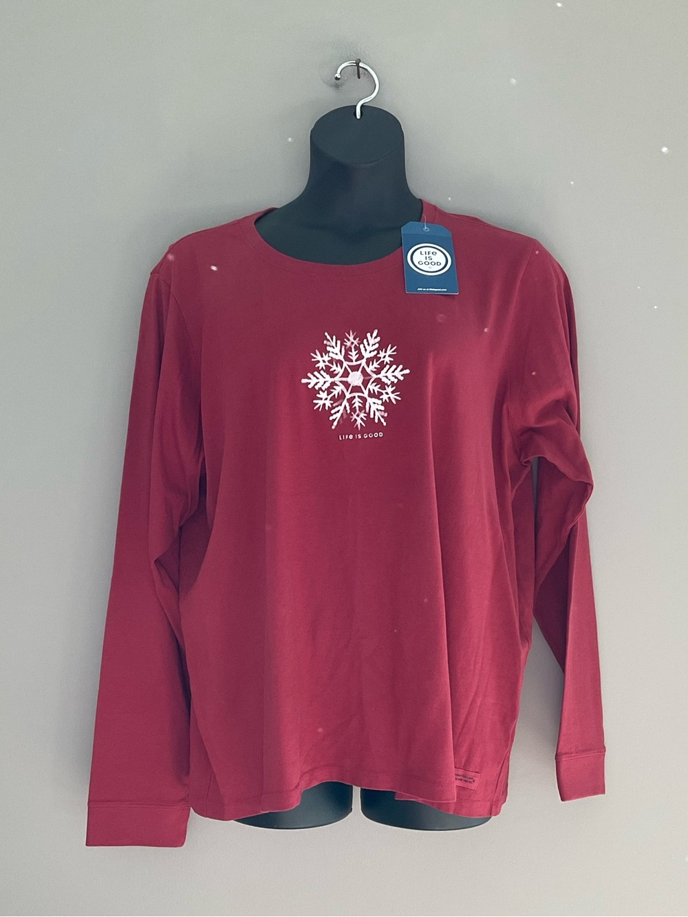 LIFE IS GOOD, NWT, Red Top